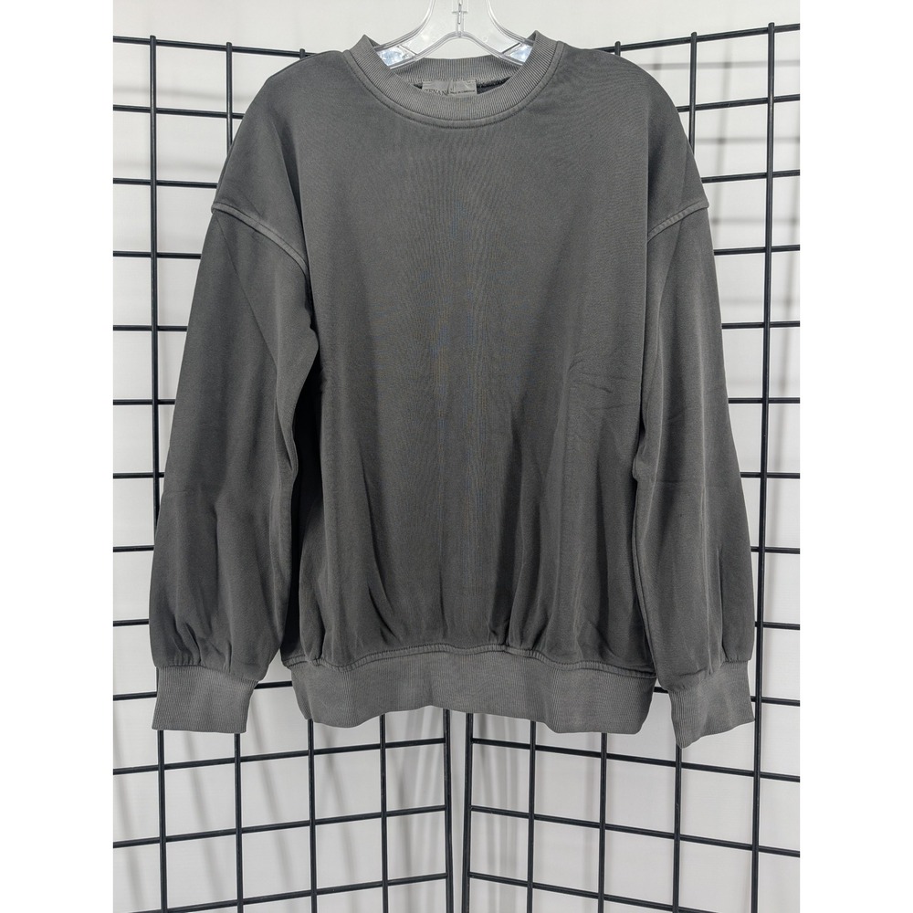 Zenana Sweatshirt Women Medium Ash Black NWOT BTW-4502Y Crewneck Oversized